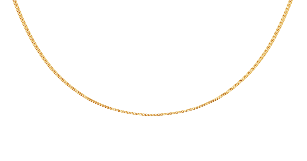 18ct Gold 50cm Solid Curb Chain | Angus & Coote