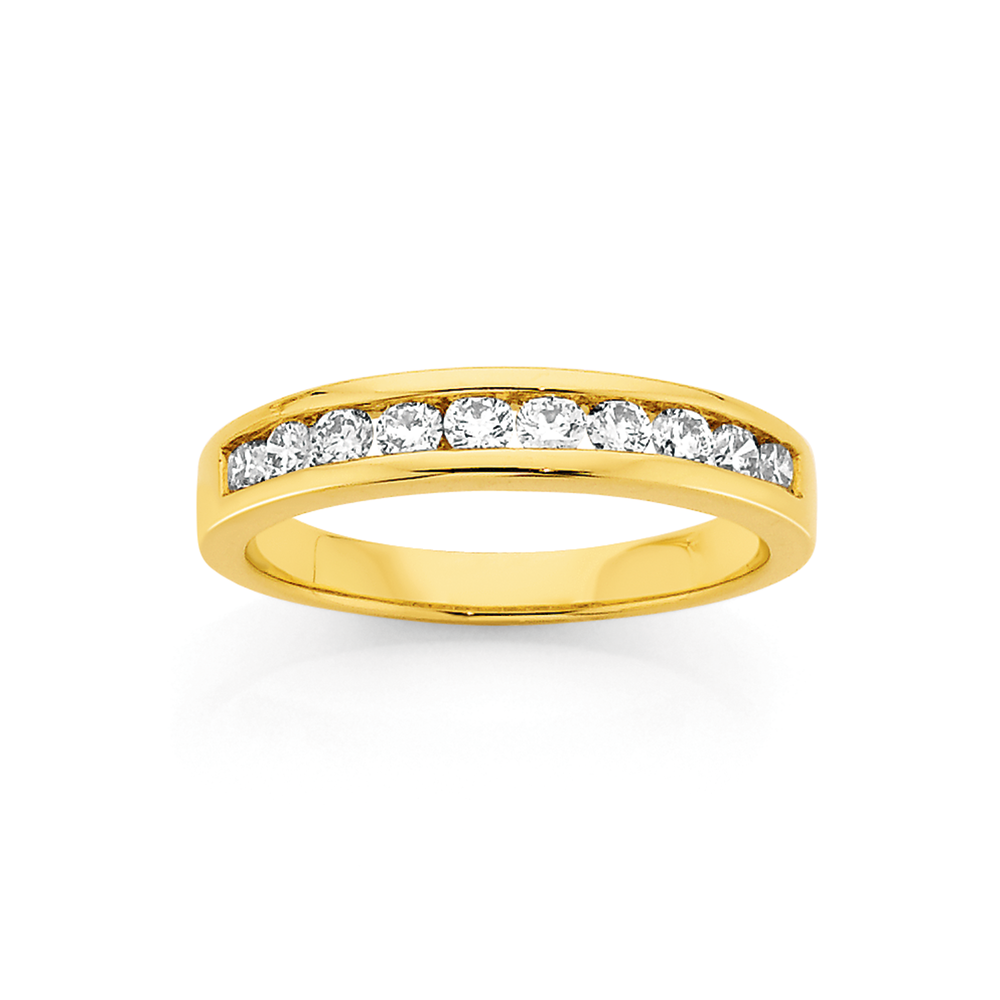 18ct gold diamond on sale wedding band