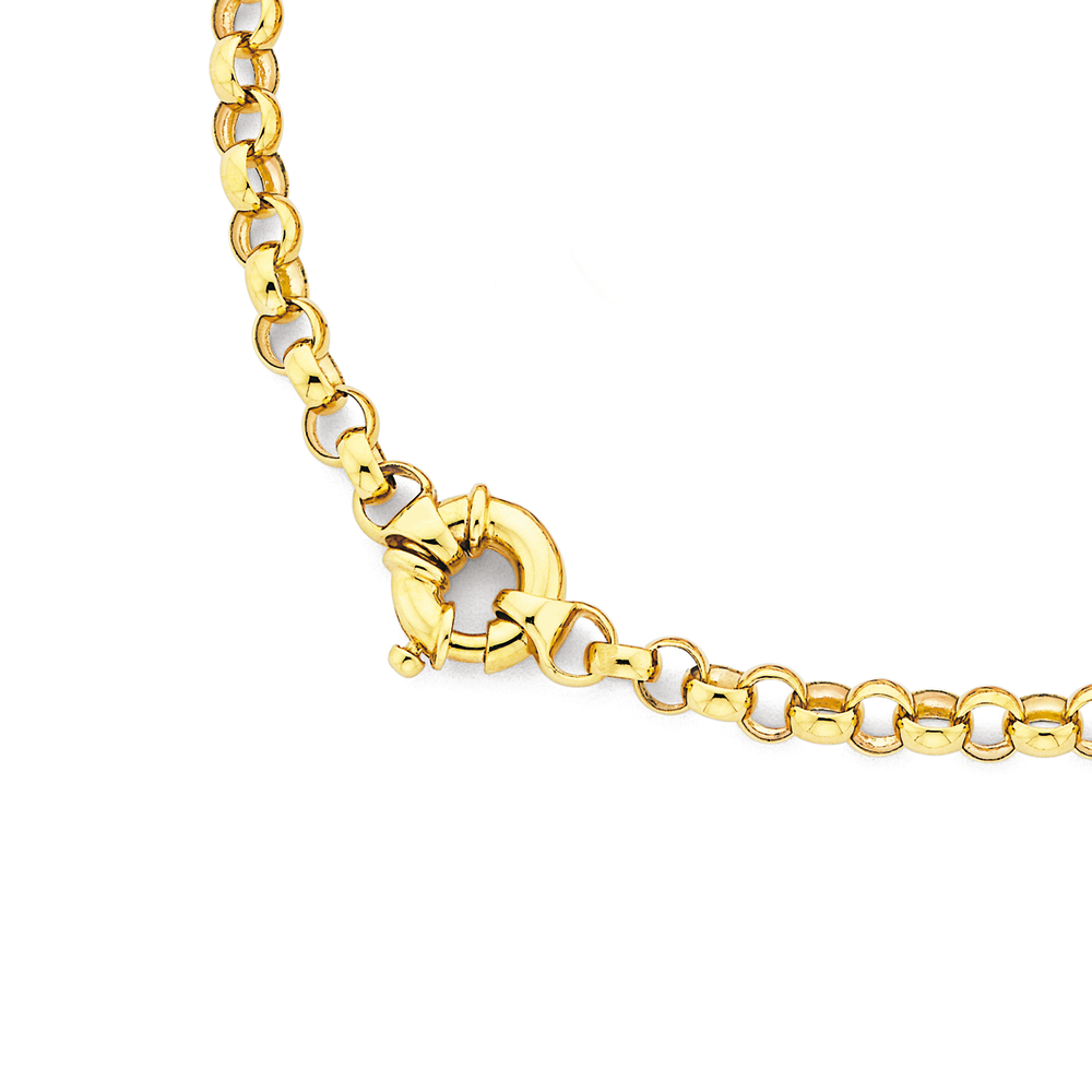 belcher bolt ring necklace gold