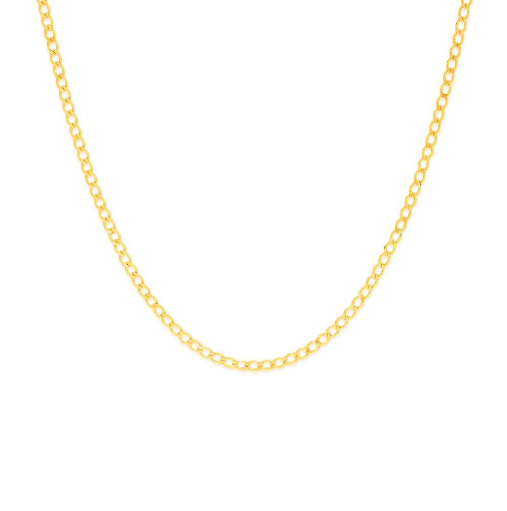 9ct fashion gold solid curb chain