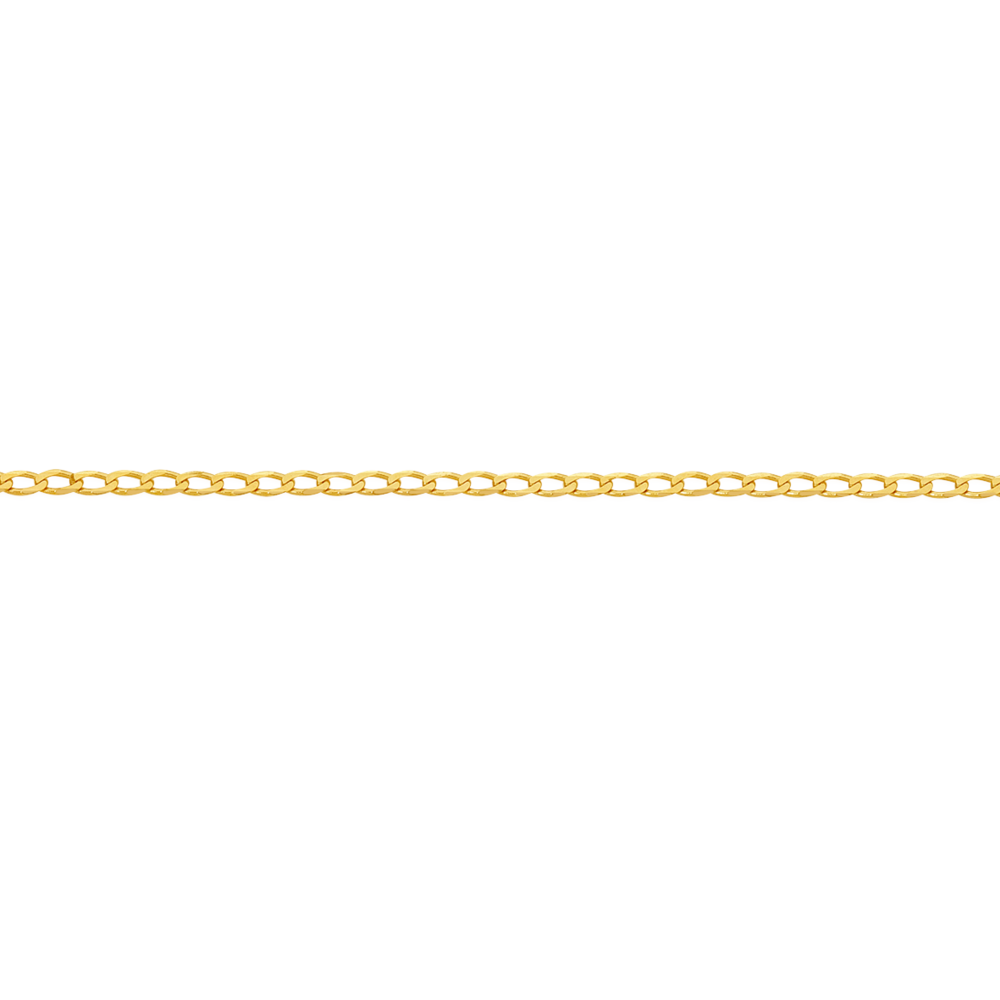 9ct gold 50cm solid curb chain