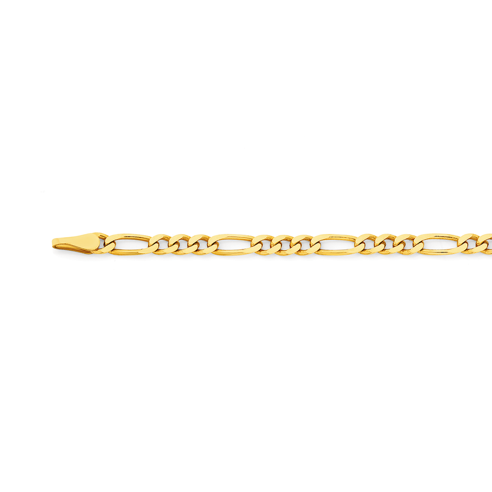 14K Gold 8 Inch Solid Figaro Chain Bracelet  JCPenney