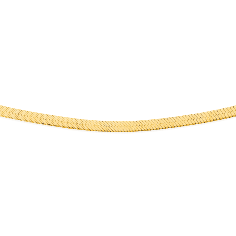 Soleil Collection 16'' Herringbone Necklace | 9K Yellow Gold – Browns  Family Jewellers