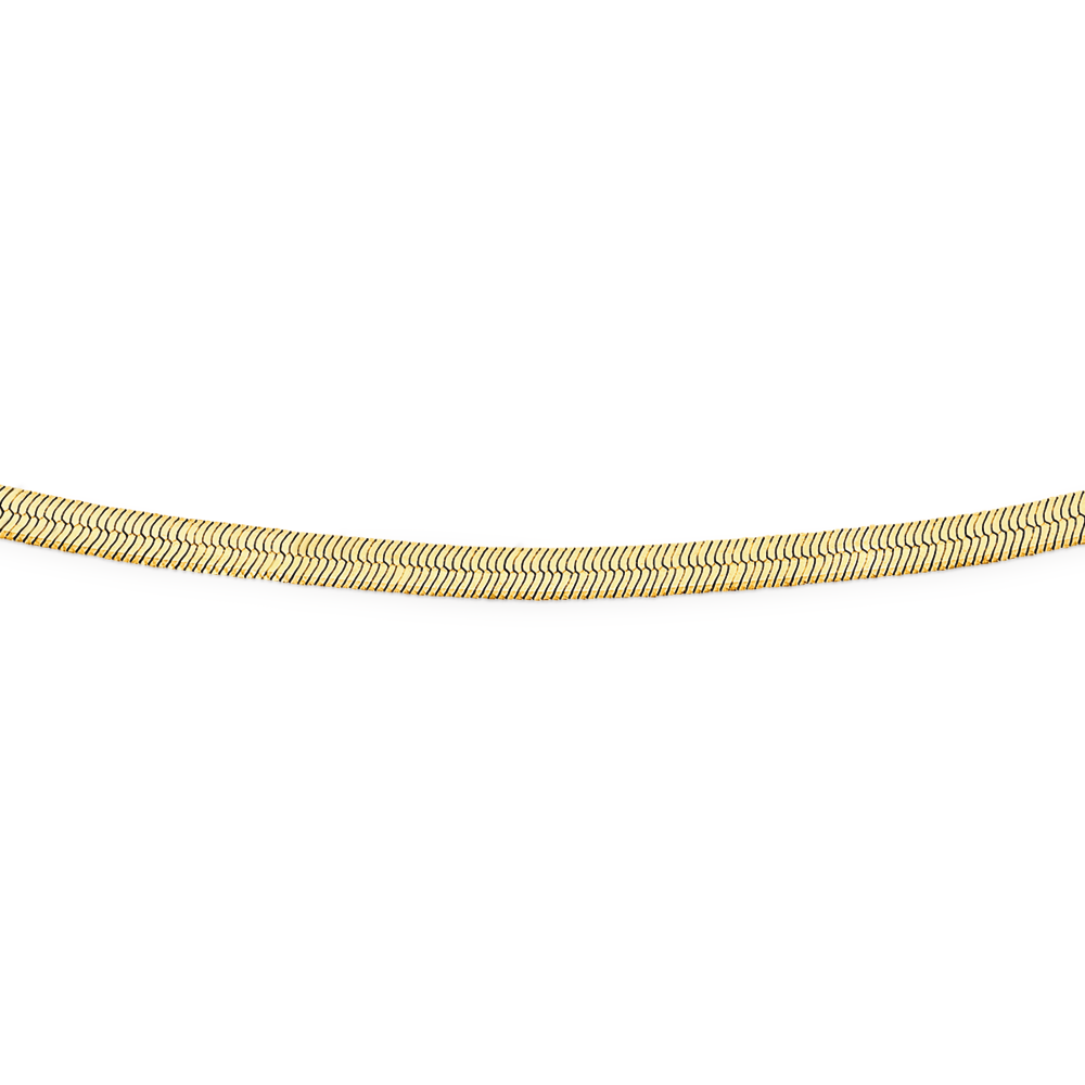 Made in Italy 0.80mm Serpentine Chain Necklace in 10K Solid Gold - 18