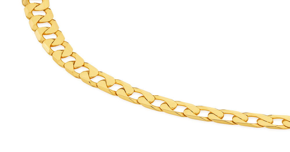 9ct Gold 55cm Bevelled Curb Chain Angus And Coote