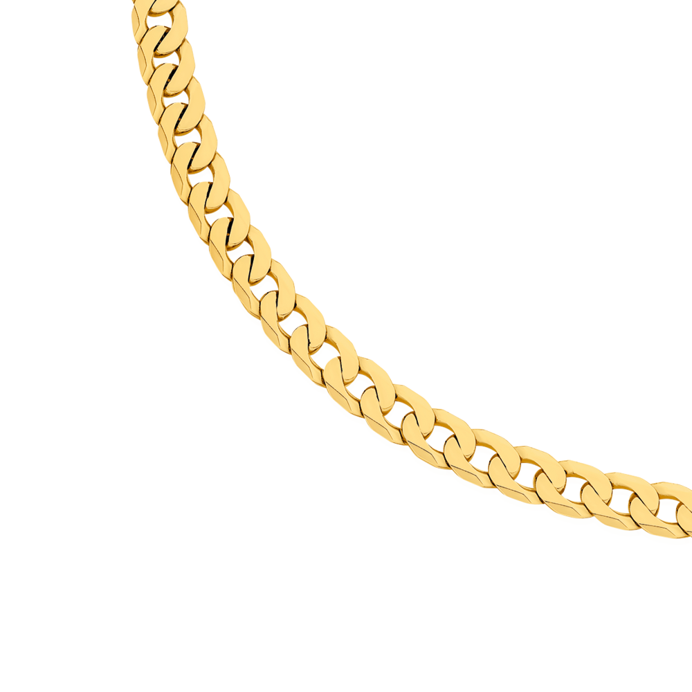 9ct gold 55cm solid curb chain