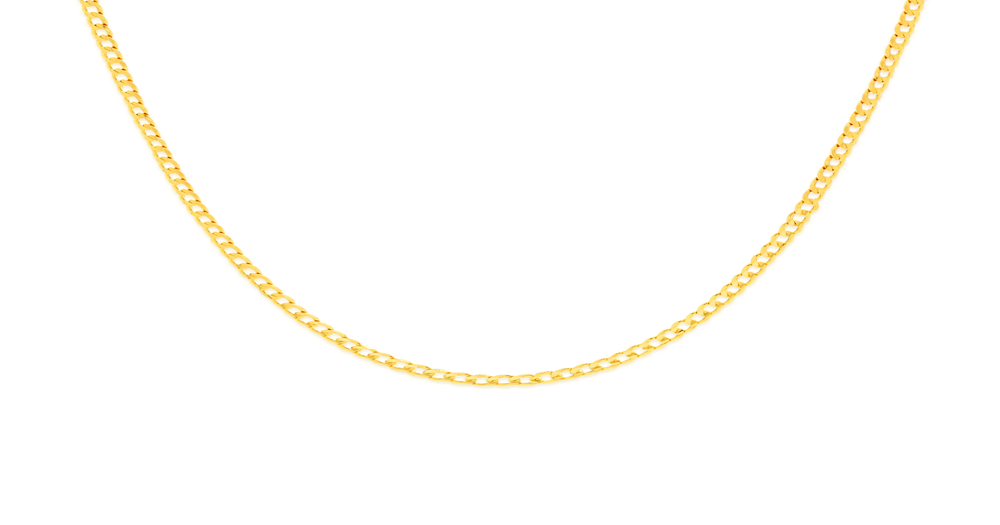 9ct Gold 60cm Solid Curb Chain Angus And Coote