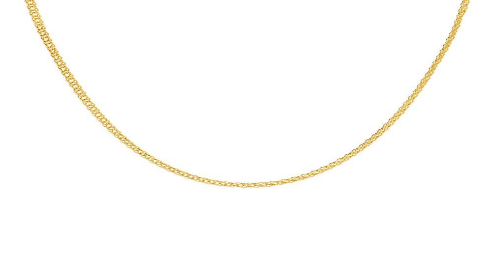 9ct Gold 65cm Solid Double Curb Chain | Angus & Coote