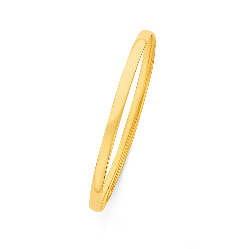 9ct solid Gold 3mm open Square Cuff Bangle for Women | NEWBURY'S