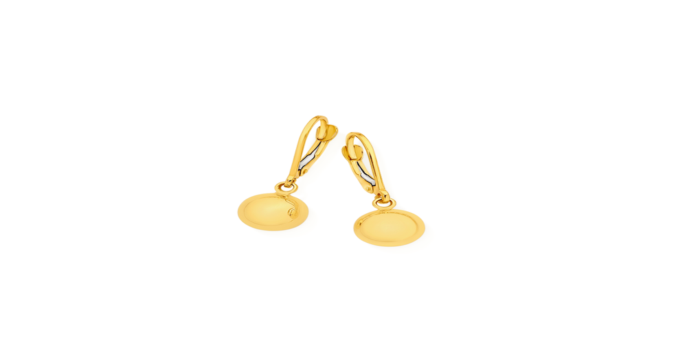 9ct Gold 8mm Euroball Earrings | Angus & Coote