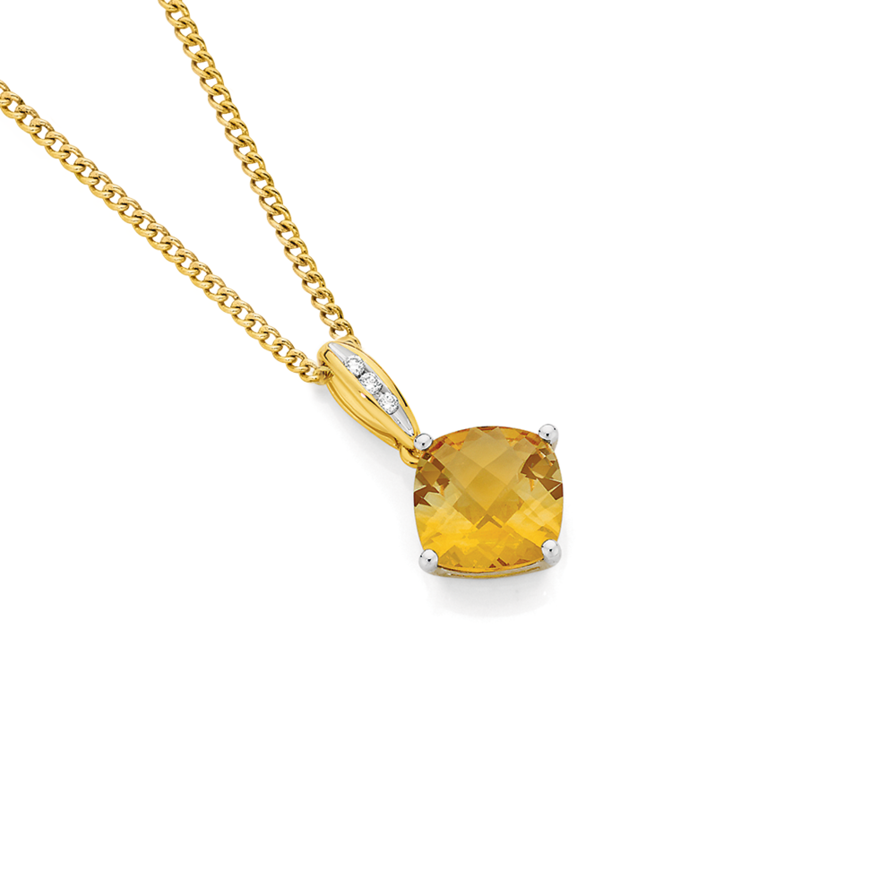 Citrine pendant outlet necklace