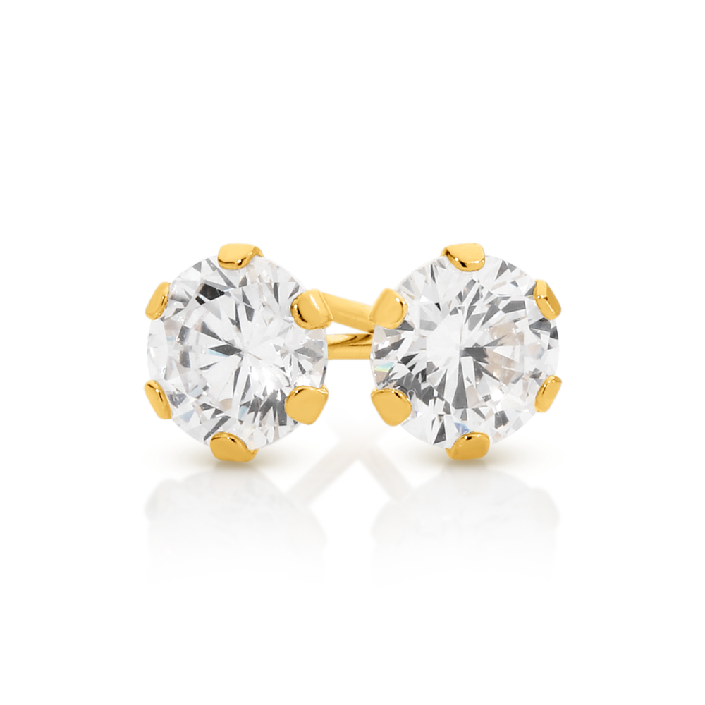 White gold cubic zirconia shop earrings