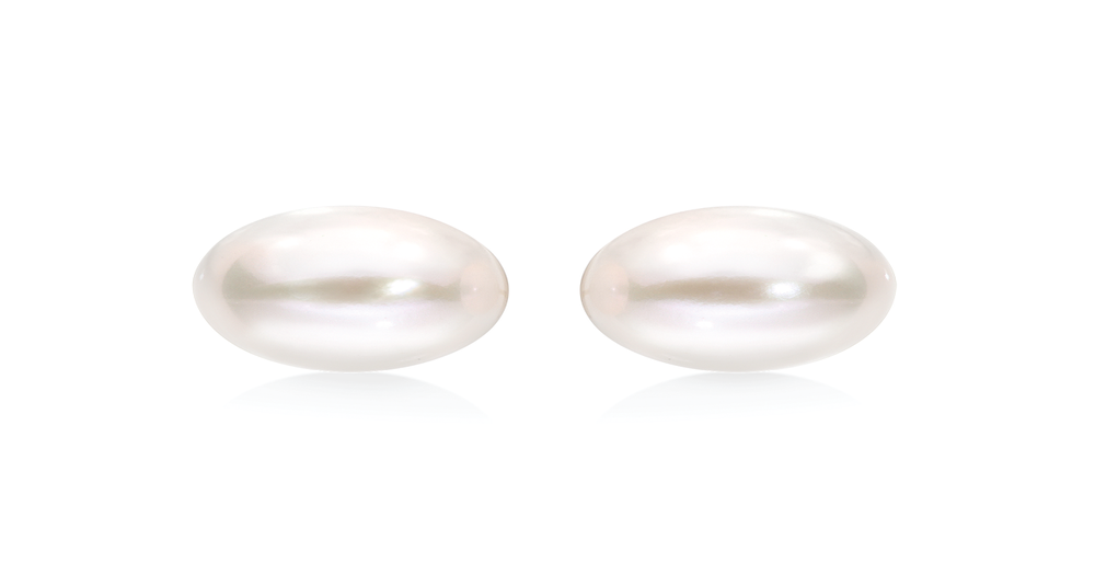 9ct Gold Cultured Freshwater Pearl Stud Earrings in White | Angus & Coote