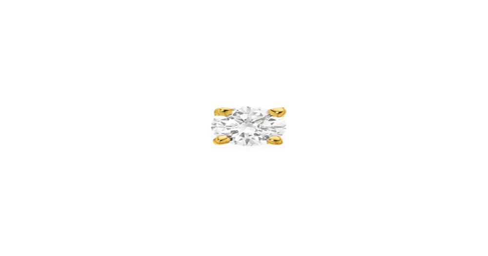 9ct Gold Diamond-set Single Stud Earring | Angus & Coote