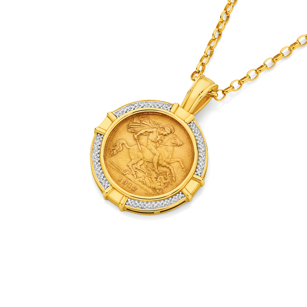 gold sovereign necklace mens