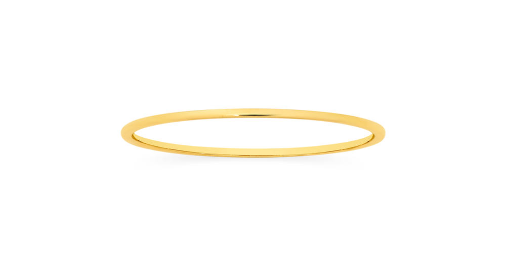 9ct Gold Solid Half Round Polished Stacker Ring | Angus & Coote
