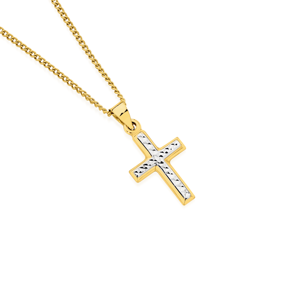 Amazon.com: 14k Solid Gold Boys & Girls Classic Cross Necklace 15