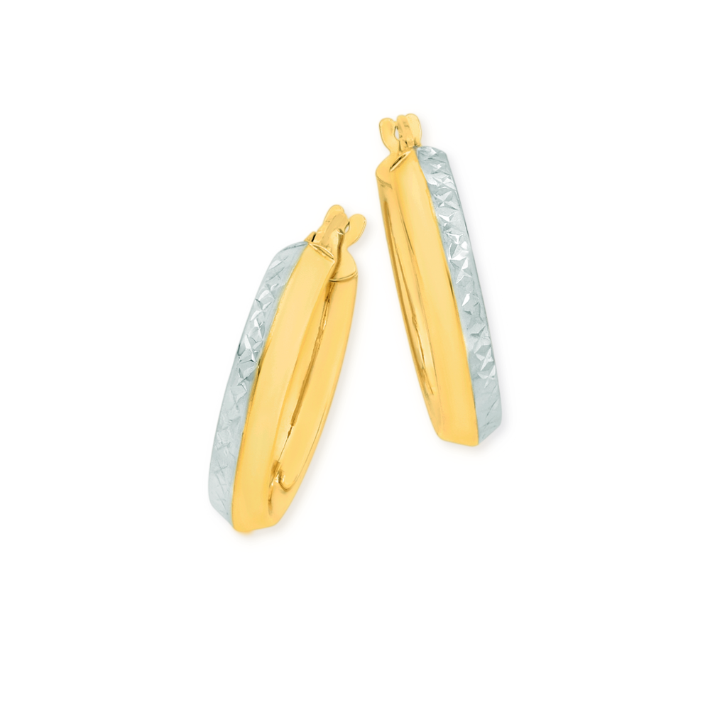Kudi Pattern Gold and Diamond Stud Earrings