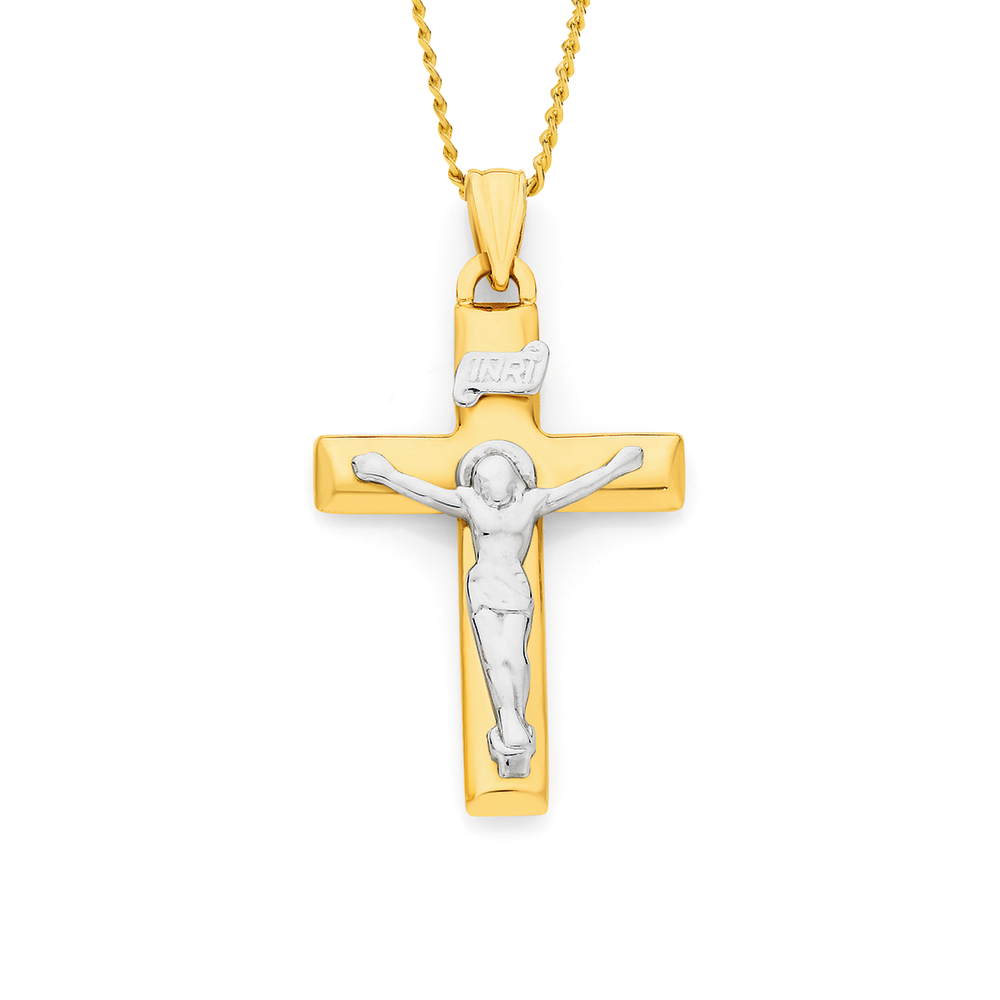 Two tone deals crucifix