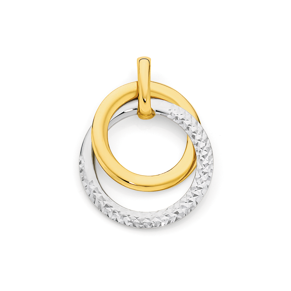 Double ring deals pendant