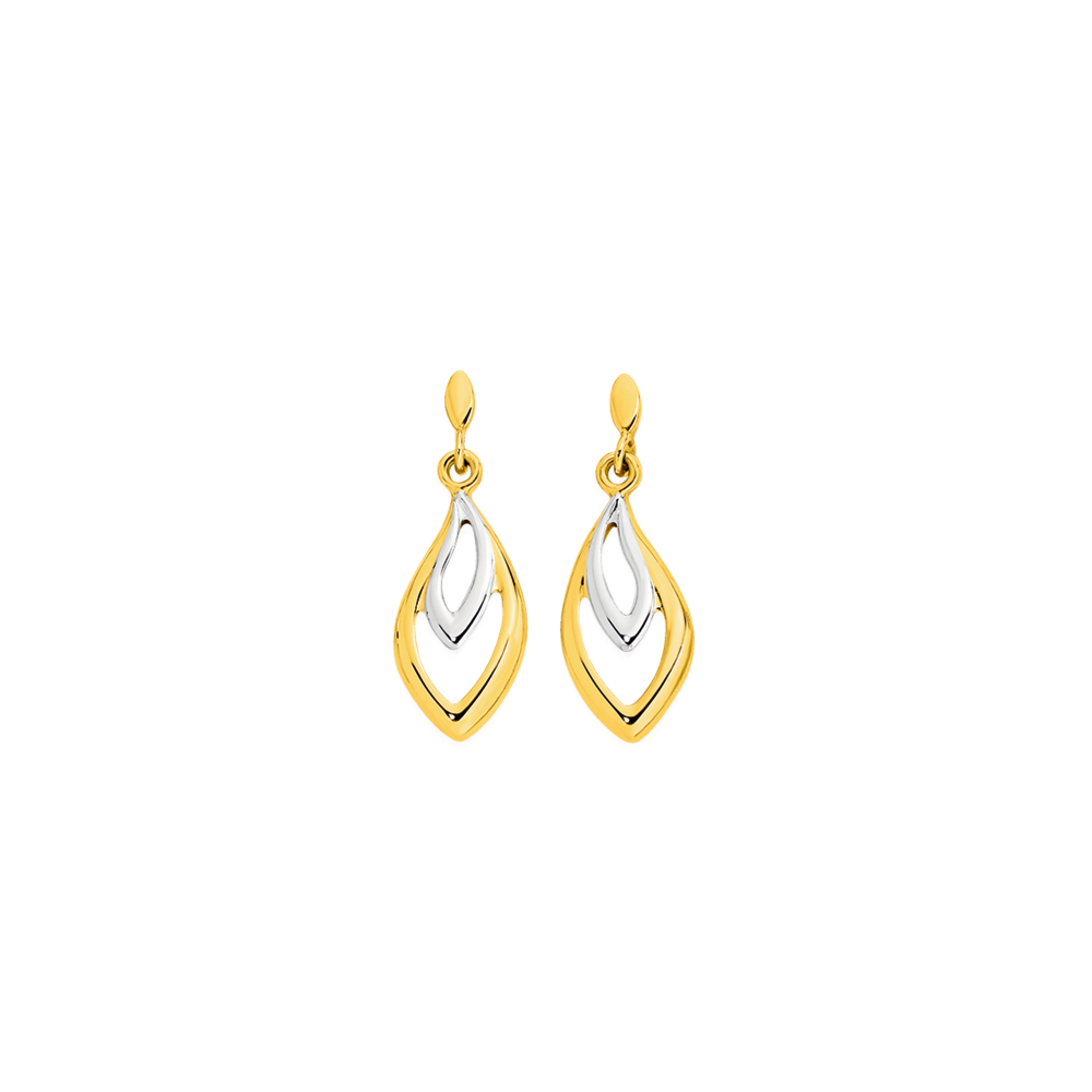 Two Tone Drop Earrings - Exotic Earring – Meraki Lifestyle Store