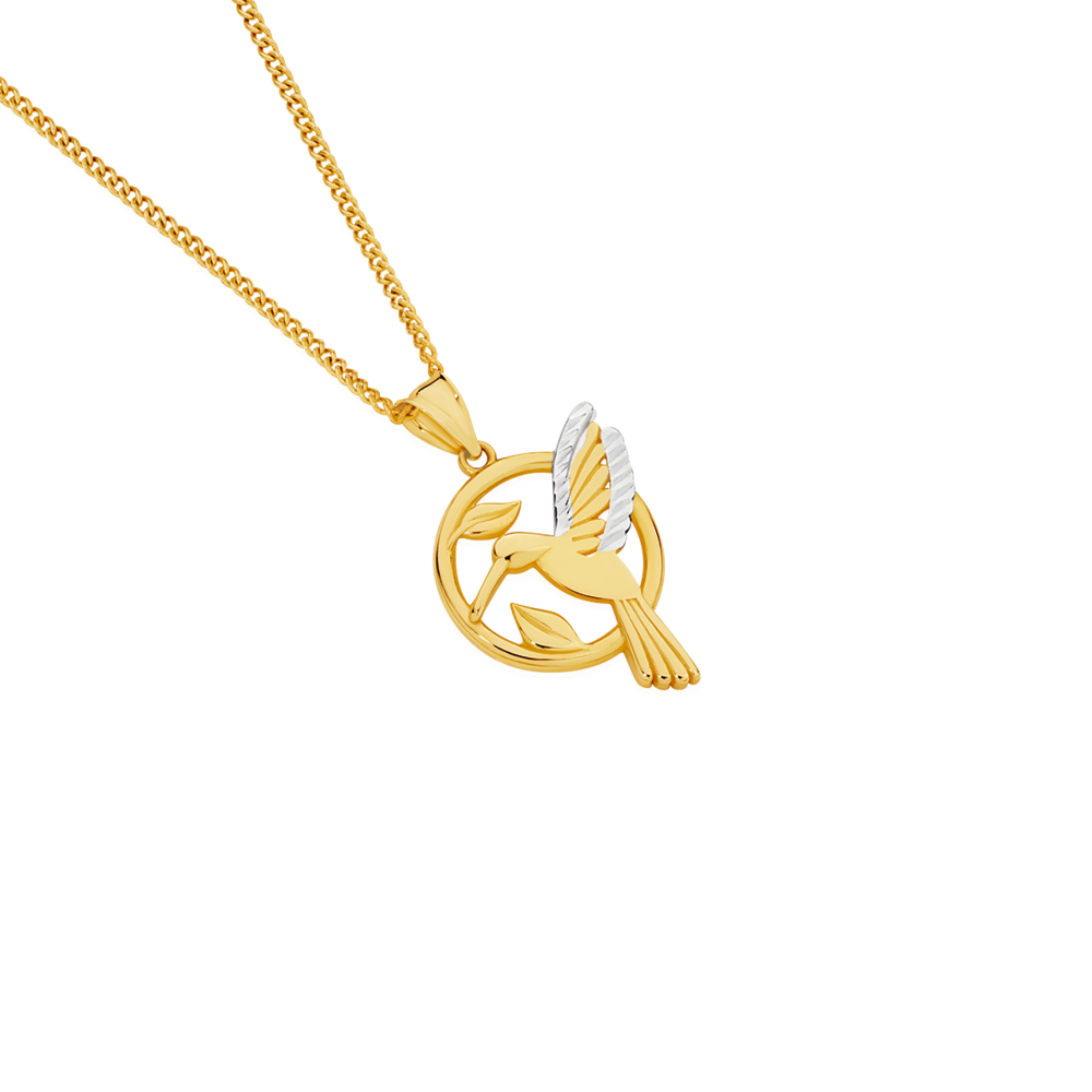 14k gold deals hummingbird pendant