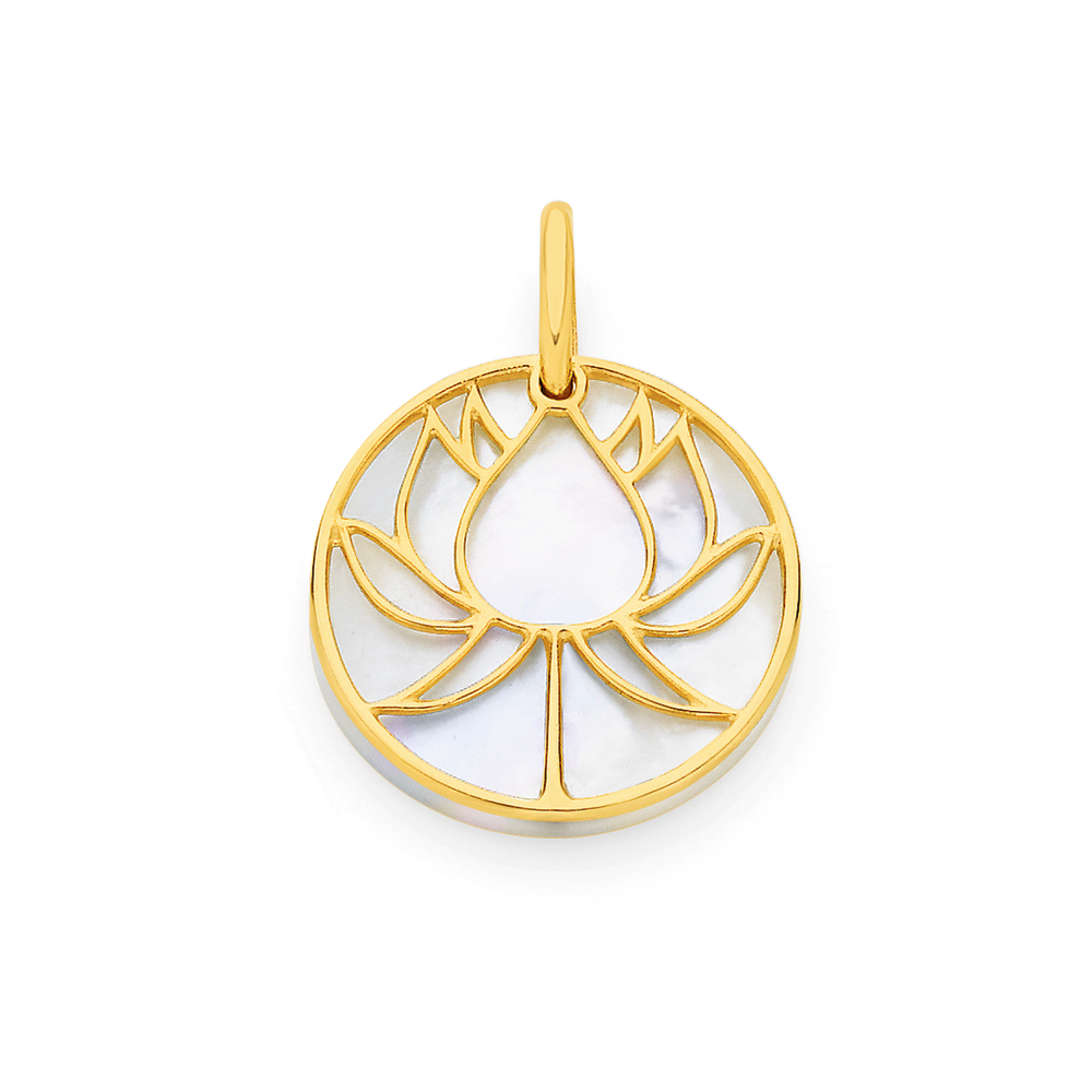 9ct Gold Tri Tone Plaited Circle Pendant