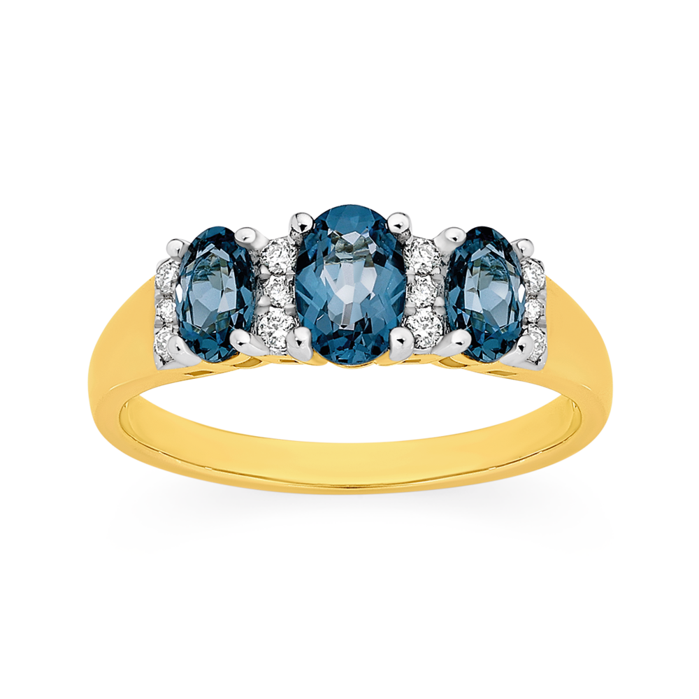 Blue topaz deals band ring