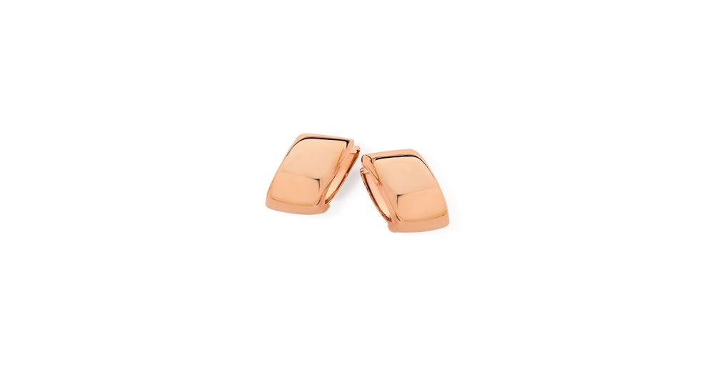 9ct Rose Gold 10mm Polished Huggie Earrings 