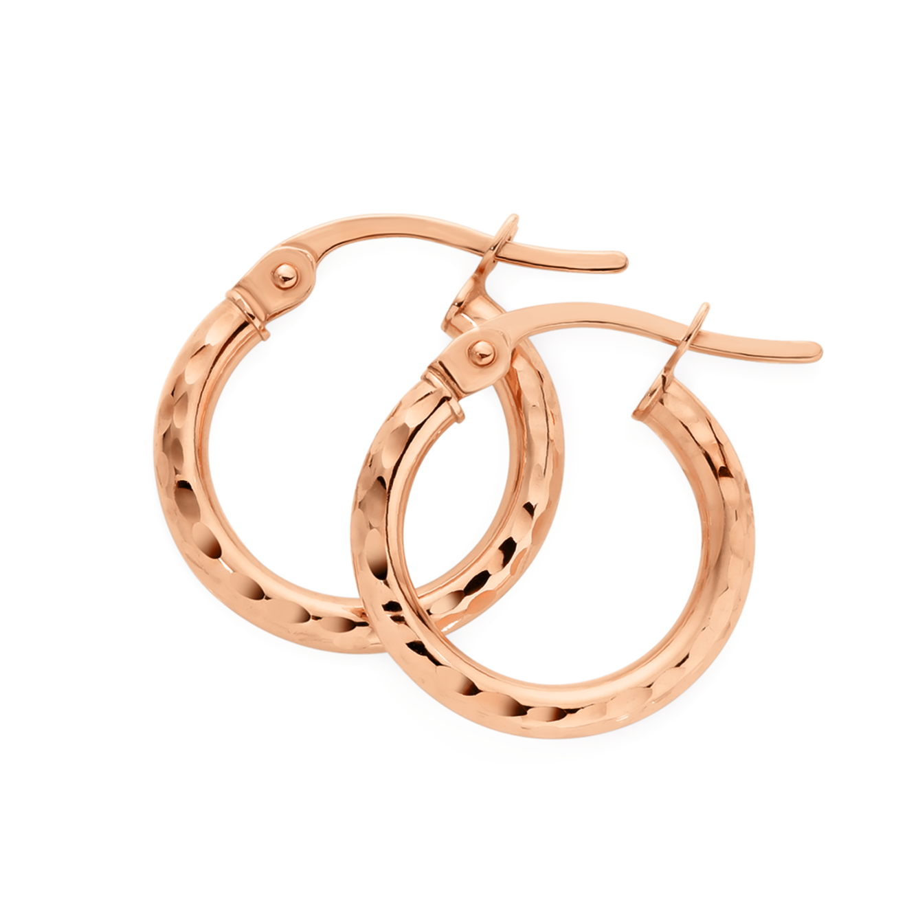 9ct Rose Gold Cubic Zirconia Stud Earrings | Earrings | Angus and Coote