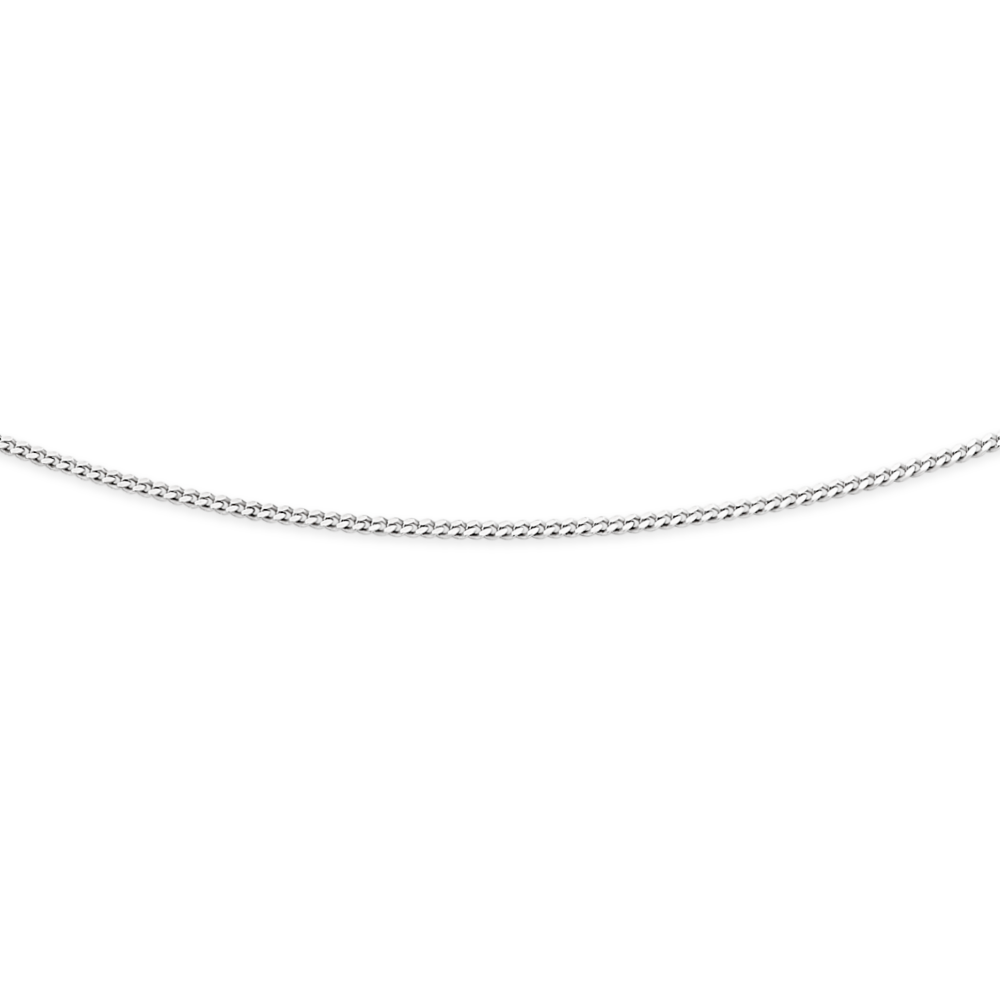 9ct white clearance gold curb chain