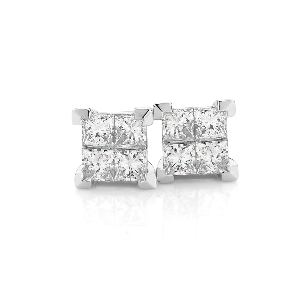 Aggregate more than 77 princess cut diamond earrings gold super hot ...