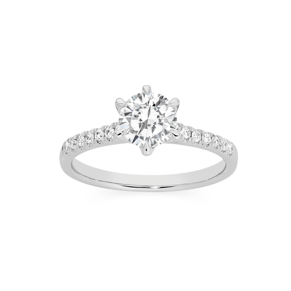 14ct white deals gold engagement ring