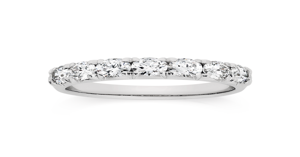 Alora By Angus & Coote 14ct White Gold Lab Grown Diamond Band | Angus ...