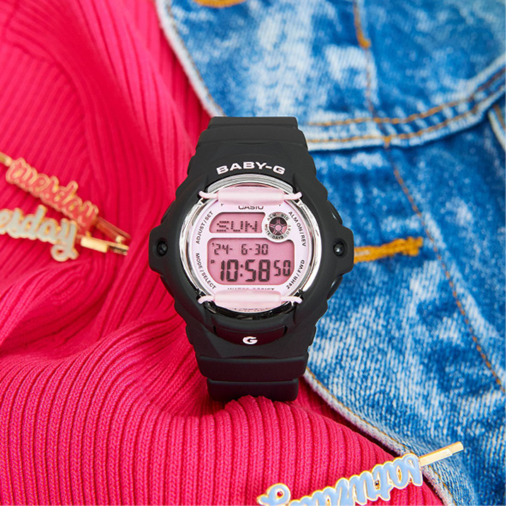 Baby g black and sale pink watch