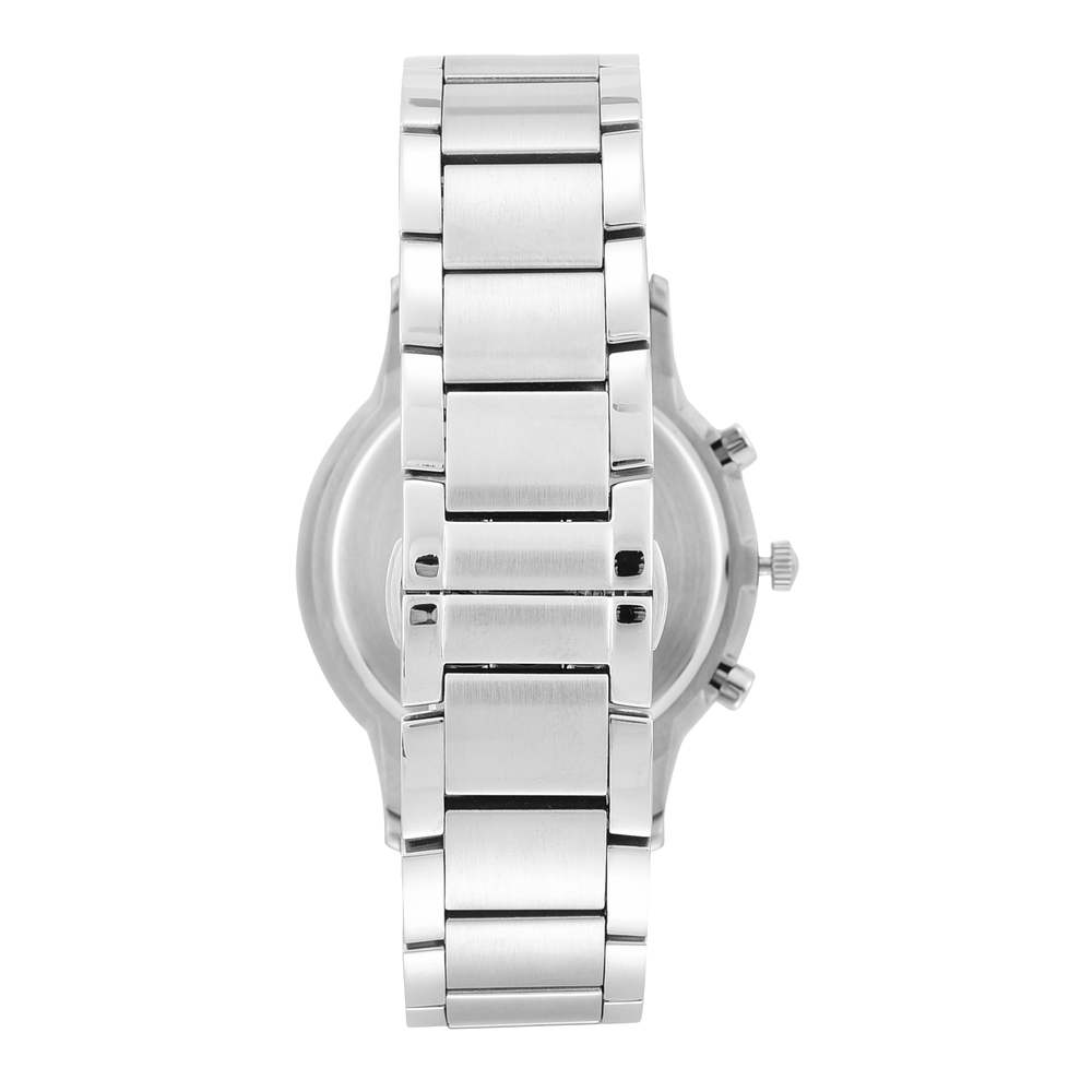 emporio armani ar2434 renato chronograph watch silver