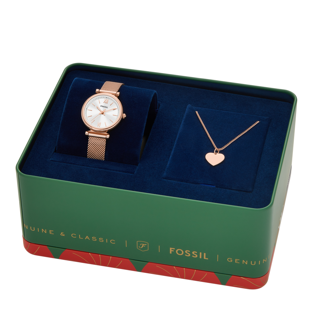 Fossil women's watch on sale and bracelet gift set