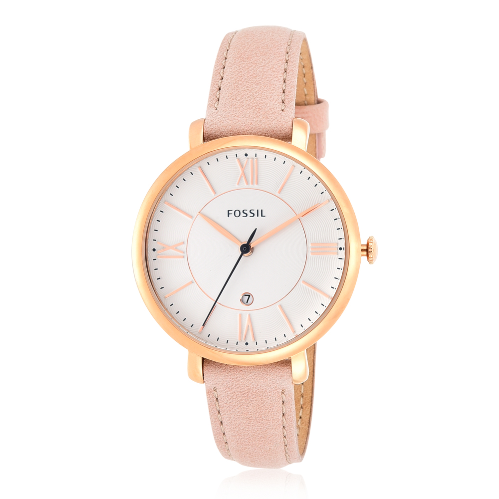 Fossil watch jacqueline leather sale