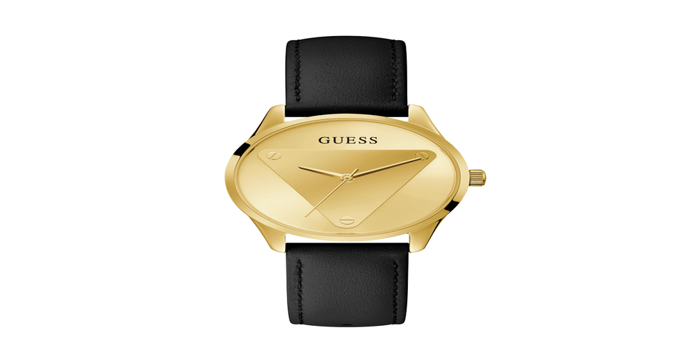 Guess Emblem Ladies Watch in Gold | Angus & Coote