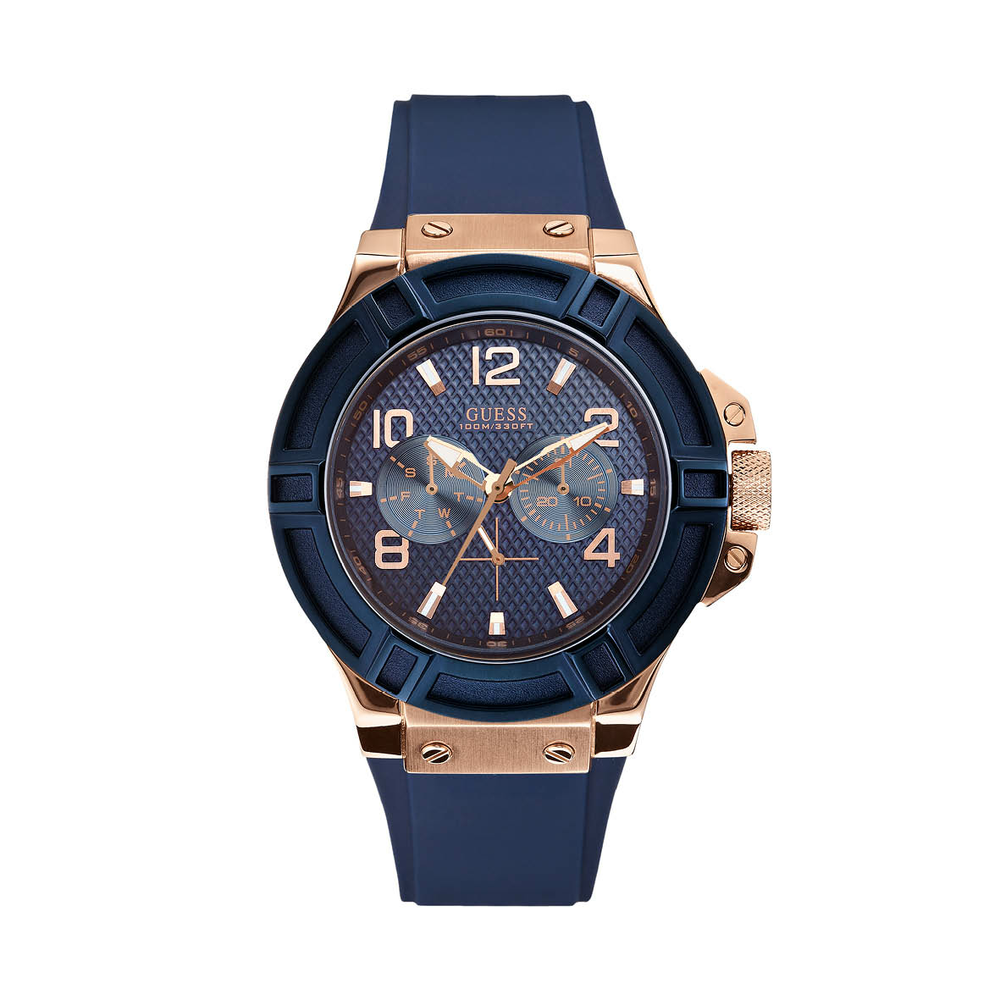 Guess watch hotsell blue rose gold