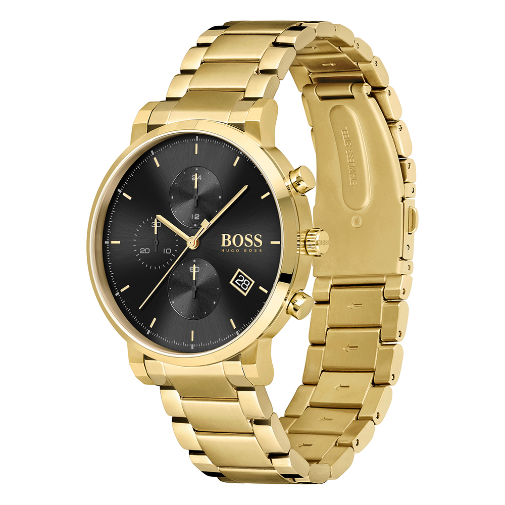 Gold mens hugo outlet boss watch