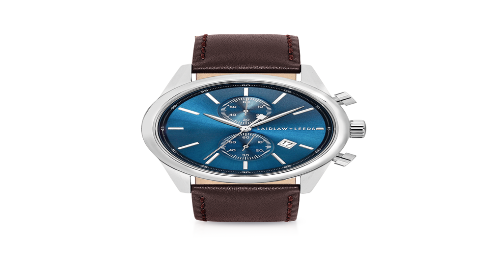 Laidlaw + Leeds Men's Chronograph Sports Watch in Silver | Angus & Coote