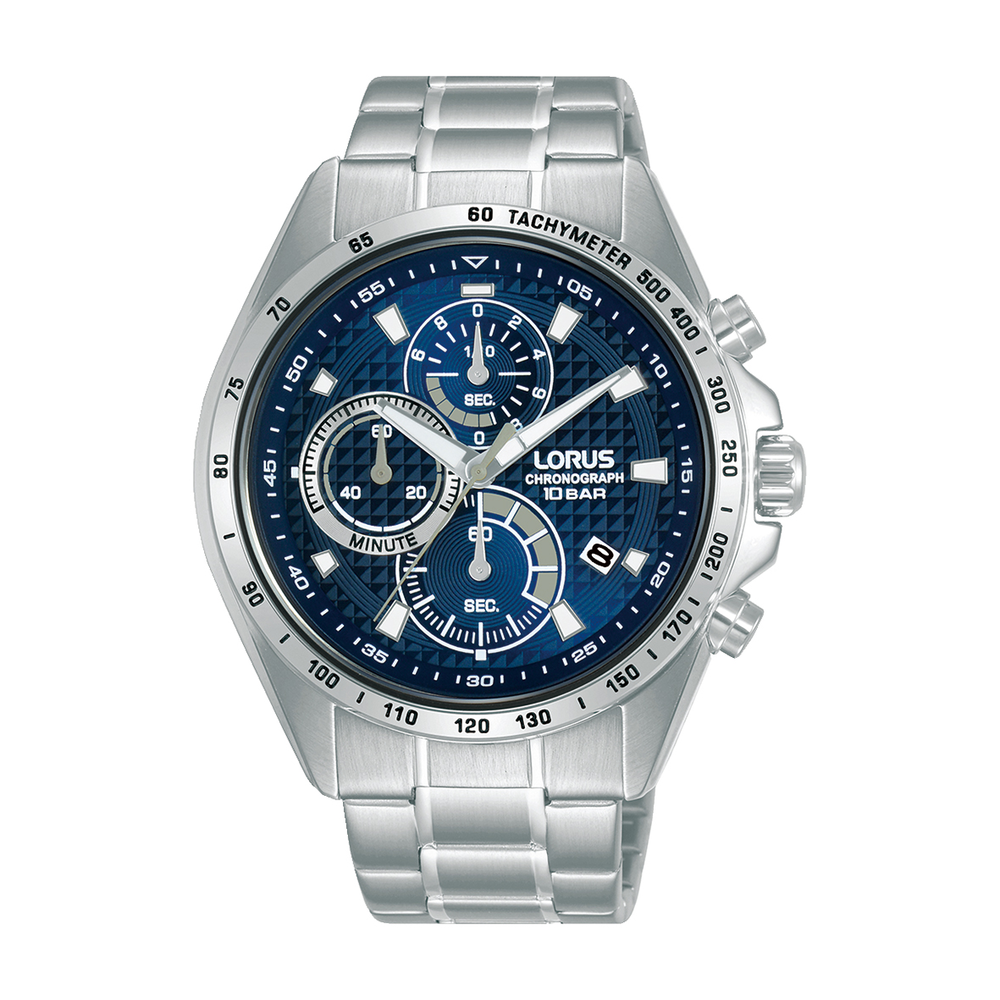 Lorus men's stainless sale steel bracelet chronograph watch