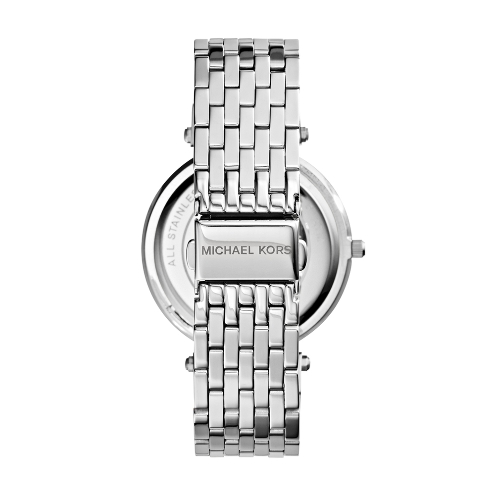 michael kors silver boyfriend watch