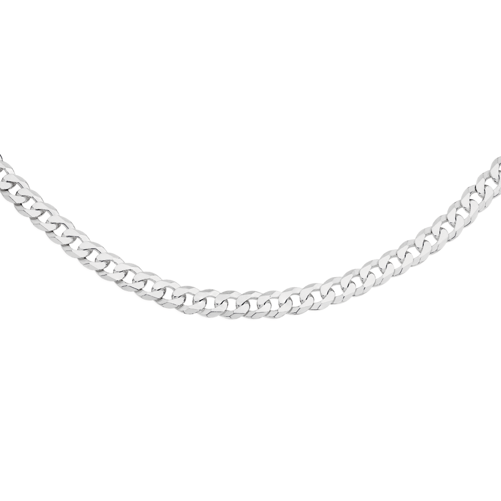 Diamond Pendant on 14k White Gold Curb Chain | Cynthia Britt