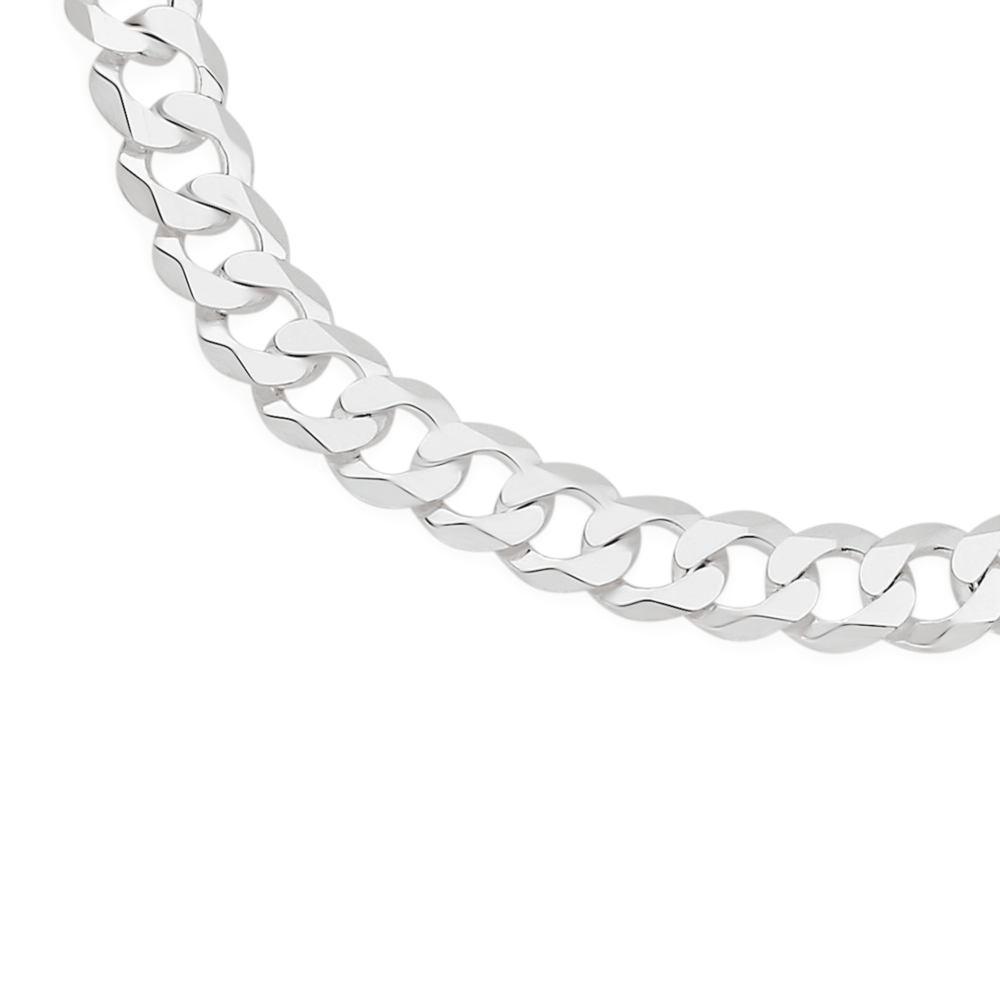 Silver 50cm Solid Curb Chain | Angus & Coote