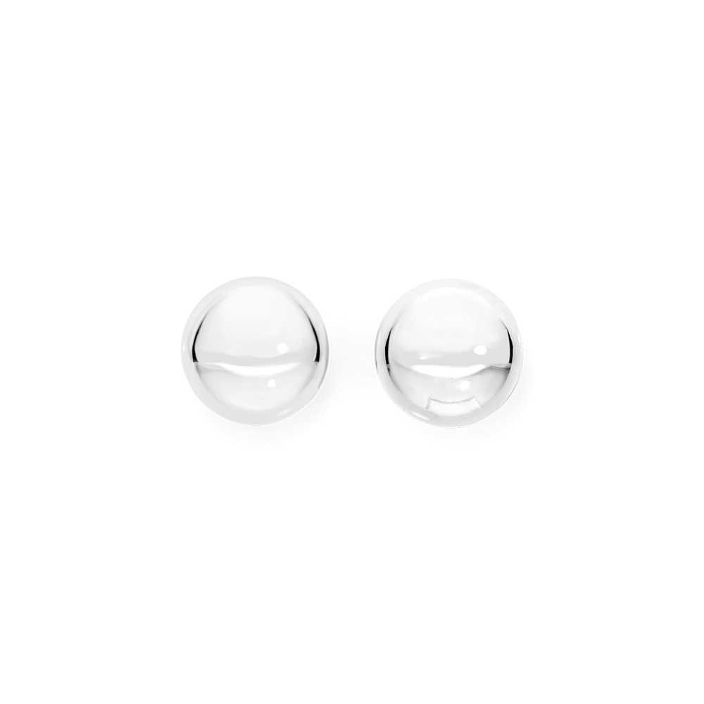 8mm silver hot sale ball earrings