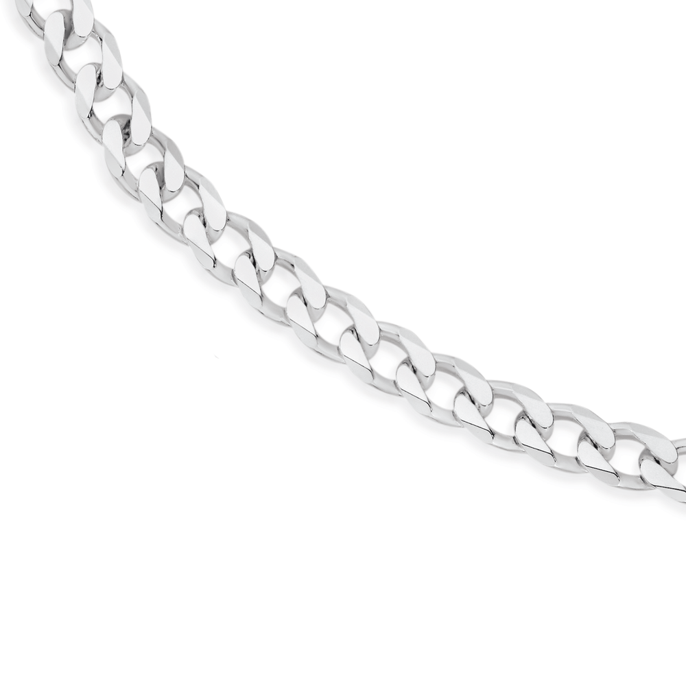 Silver 70cm Dia Cut Solid Curb Chain | Angus & Coote