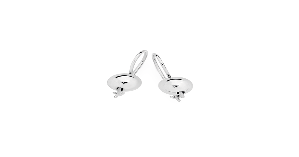 Silver 8mm Euroball Earrings | Angus & Coote