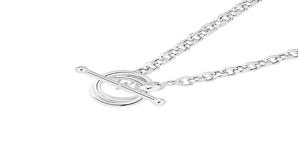 Silver Belcher Double Ring Fob Bracelet | Angus & Coote